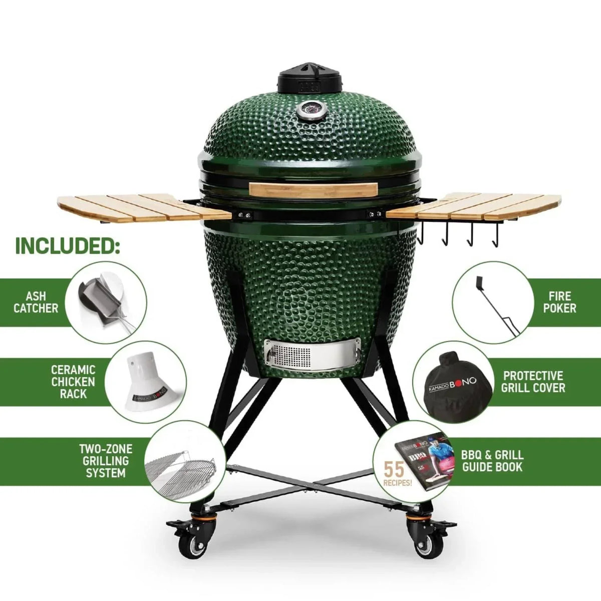 Kamado Bono Maxi Ceramic Grill 21”
