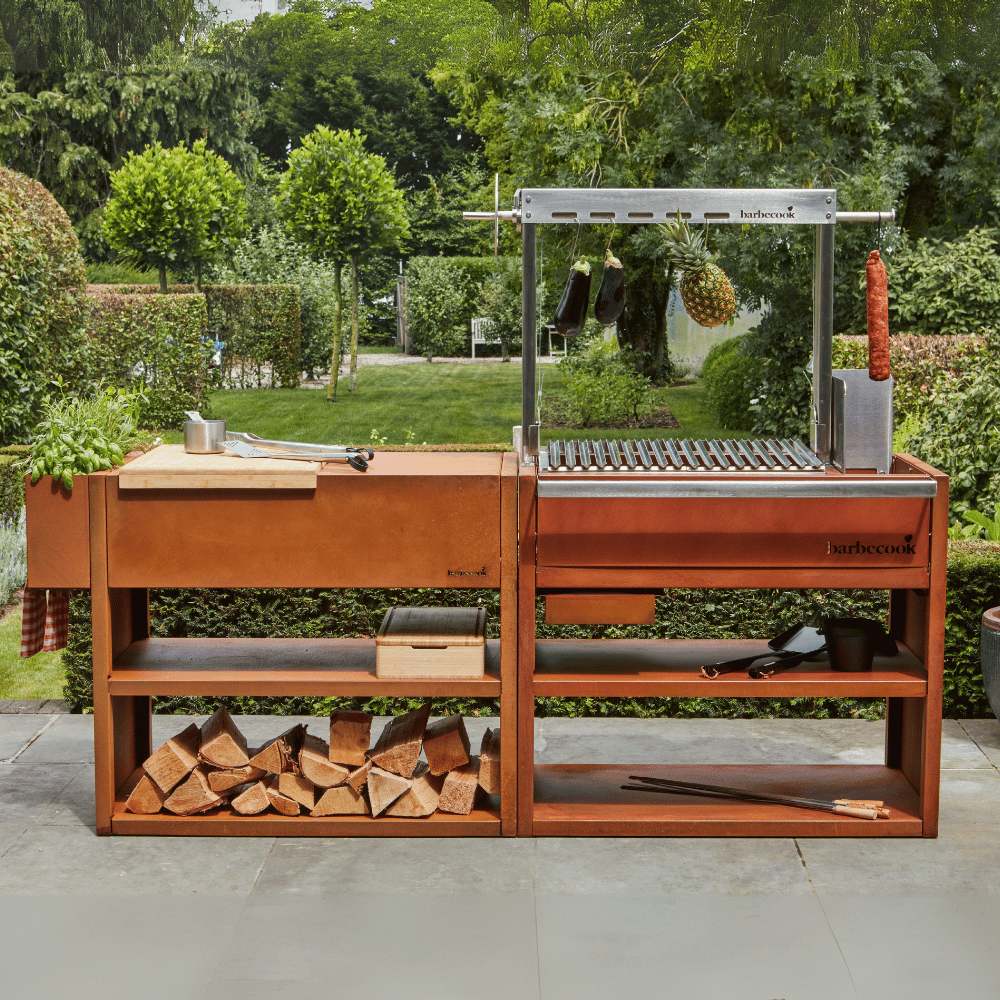 Barbecook Pedro asado-barbecue in corten and stainless steel